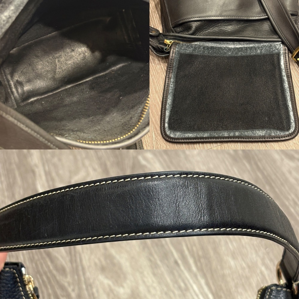 Coach Legacy 9966 Black Leather Shoulder Bag USA Made Brass Hardware Vintage 90s - Picture 7 of 8